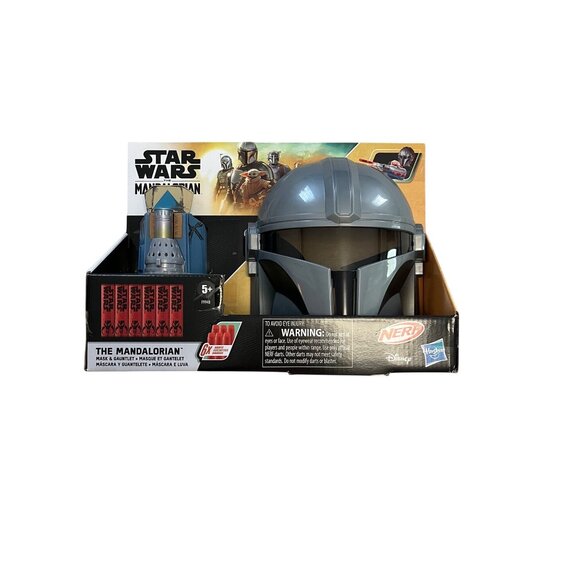 Mandalorian Helmet & Blaster Set by Hasbro – Star Wars Roleplay Toy for Kids Age - Picture 1 of 2